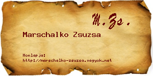 Marschalko Zsuzsa névjegykártya